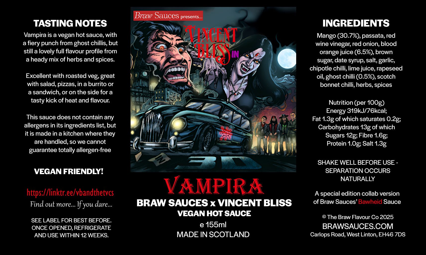 Special Vampira-labelled Edition of Bawheid Sauce